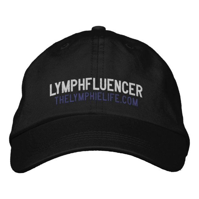 Brodée "Lymphfluencer" Casquette brodé (noir) (Devant)