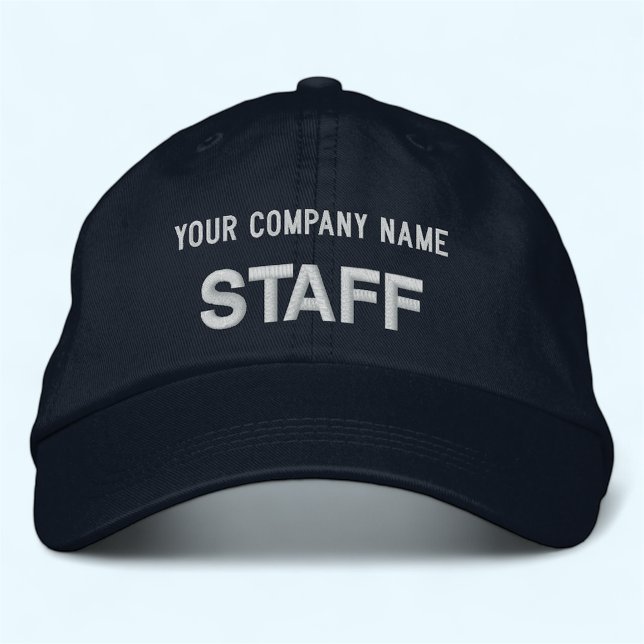 Brodée Marine Bleu Brodé Casquette de baseball d'état-maj (MISOOK Navy Blue Embroidered Staff Hat with Company Name)