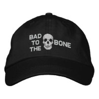 Mauvais au Casquette brodé du crâne os