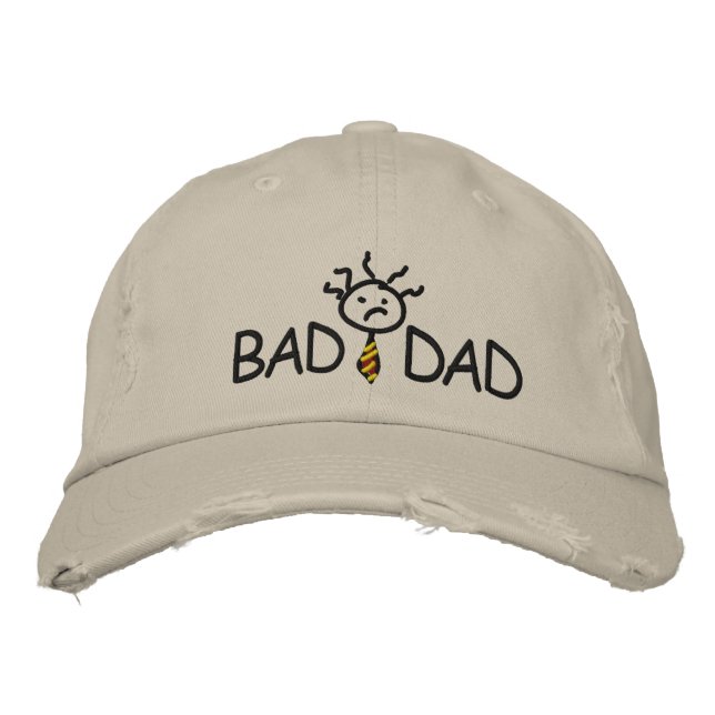 Brodée Mauvais papa porte le Casquette (Devant)