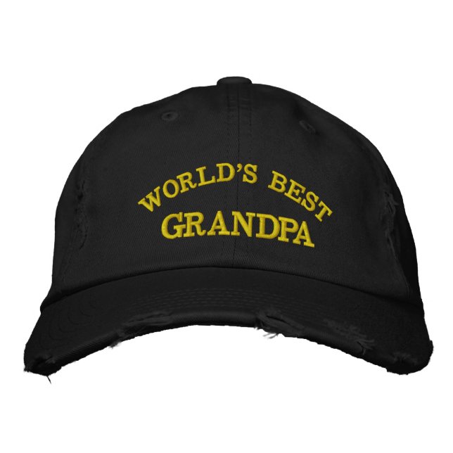 Brodée Meilleur grand-père du monde - Casquette brodé (Devant)