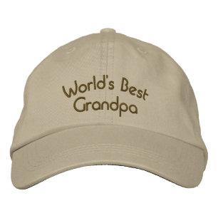 Brodée Meilleur grand-père mignon Casquette brodé au mond