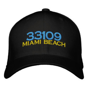 Brodée MIAMI BEACH 33109 Casquette brodé
