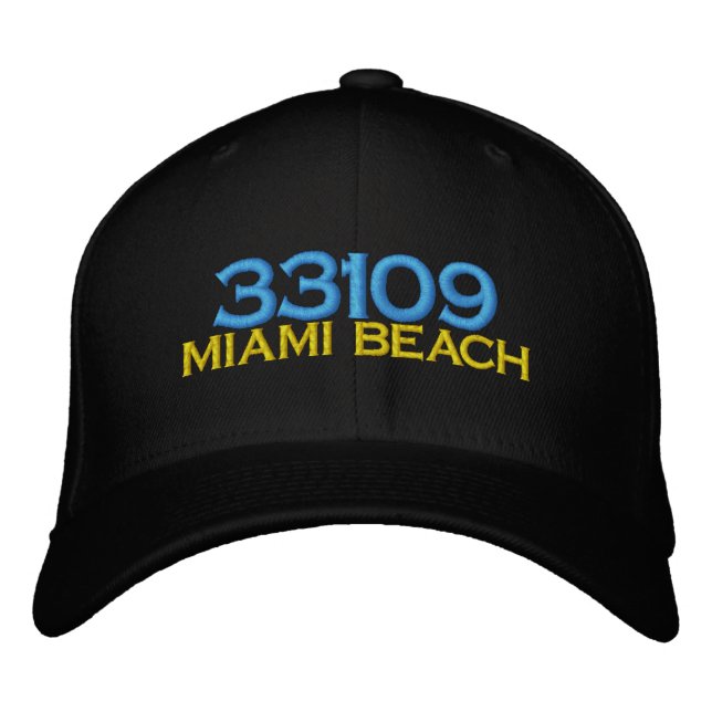 Brodée MIAMI BEACH 33109 Casquette brodé (Devant)