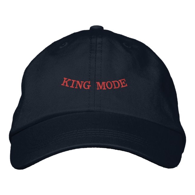 Brodée Mode Roi Casquette Navy Imprimée Hommes Porter  (Devant)