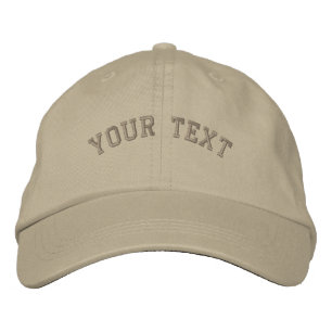 Brodée Modèle texte de Casquette de kaki brodé de base