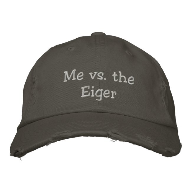 Brodée Moi contre le casquette de slogan Eiger (Devant)