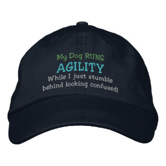 Brodée Mon chien fait preuve d'agilité Casquette brodé