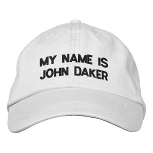 Brodée MON NOM EST JOHN DAKER - Casquette ajustable perso