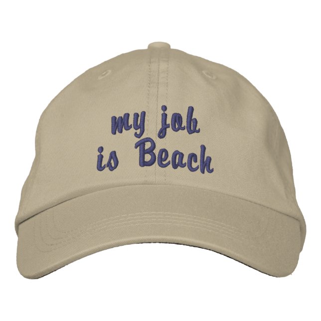 Brodée "mon travail est la plage" casquette de baseball b (Devant)