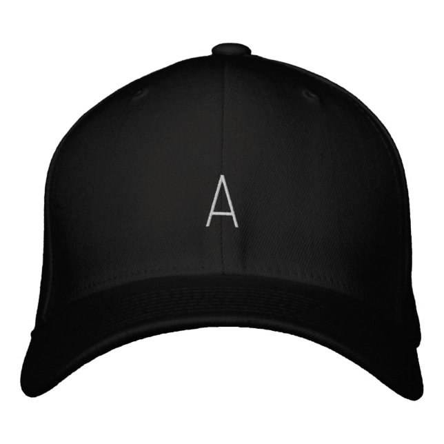Brodée Monogramme "A" Personnalisé Imprimé Casquette de p (Devant)