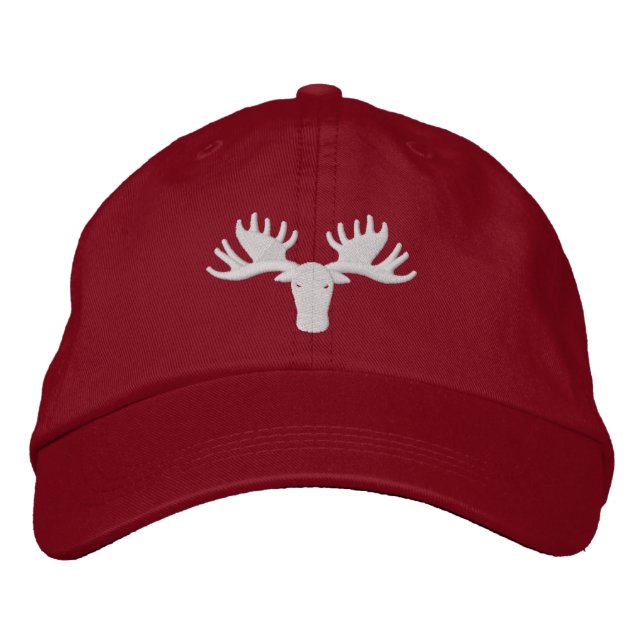 Brodée Moose Softball Casquette Réglable (Devant)