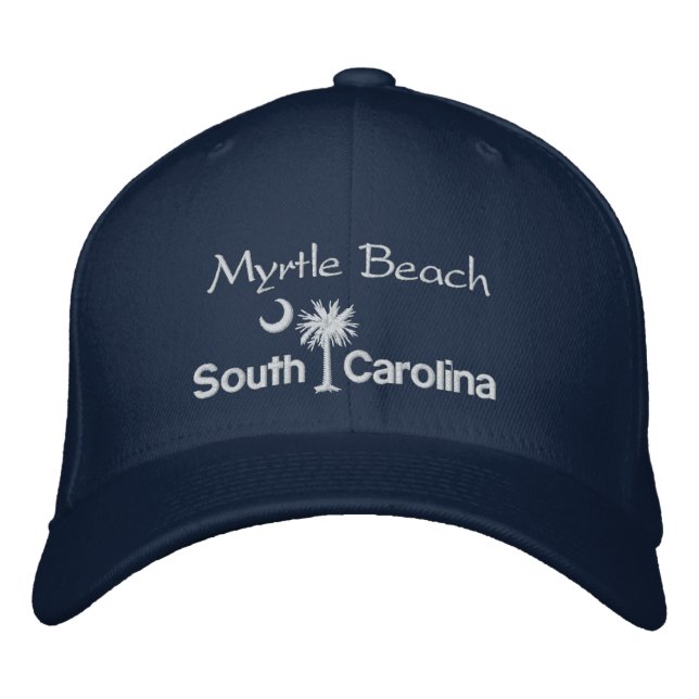 Brodée Myrtle Beach, SC Palmetto Casquette brodé (Devant)