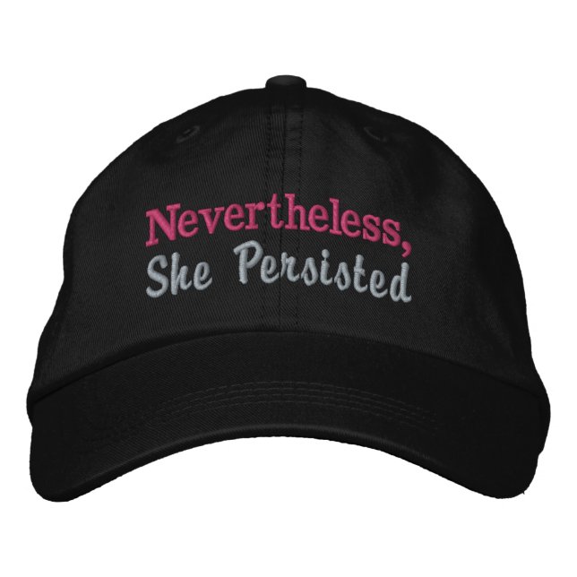 Brodée Néanmoins Elle a Persisté Brodé Casquette Ajust. (Devant)