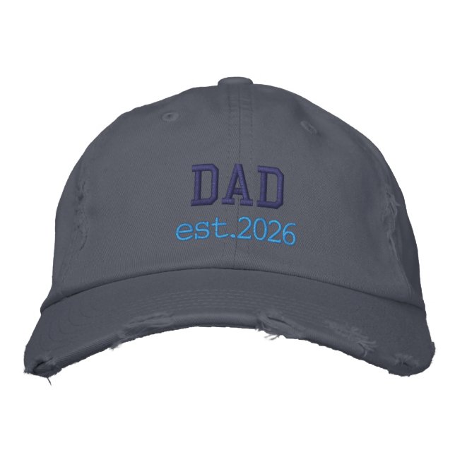 Brodée NEW DAD - est.2026 Casquette de baseball brodé (Devant)