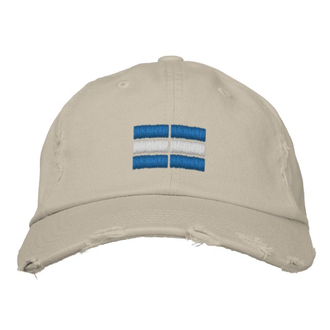 Brodée Nicaragua Drapeau Broderie brodé Casquette de base (Devant)