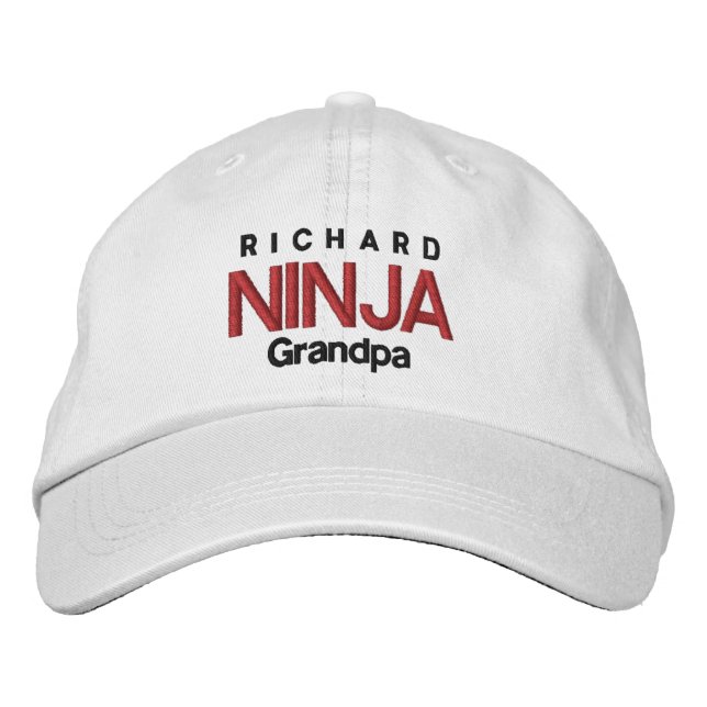 Brodée NINJA GRANDPA Casquette réglable personnalisé V06 (Devant)
