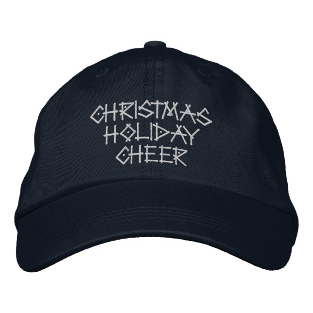 Brodée Noël Fête Cheer Parfait Casquette couleur marine (Devant)