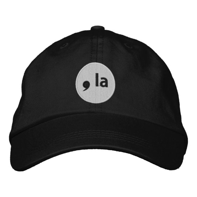 Brodée , noir de casquette de baseball de La (Devant)