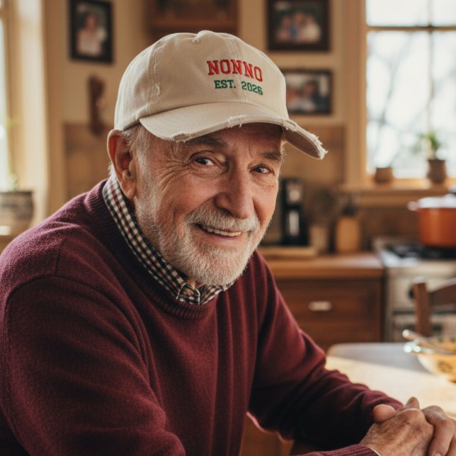 Brodée Nonno - déc.2026 Casquette de Baseball Brodé (Créateur téléchargé)