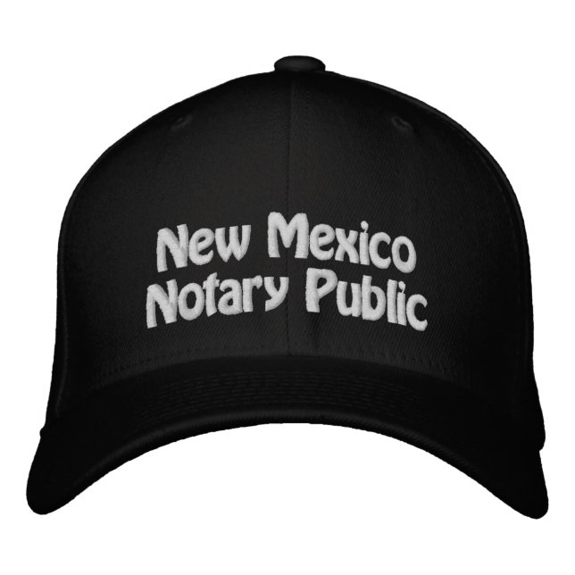 Brodée Nouveau-Mexique Notaire Public Brodé Casquette De  (Devant)