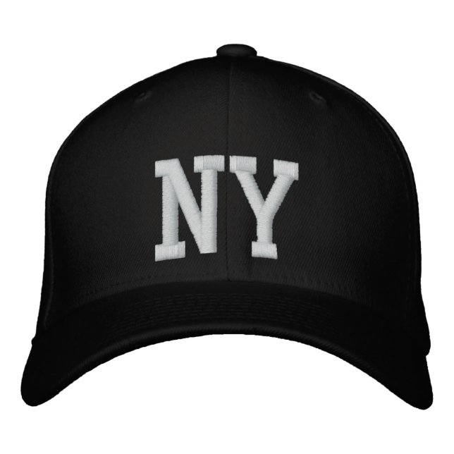 Brodée NY Casquette personnalisé - noir et blanc (Devant)