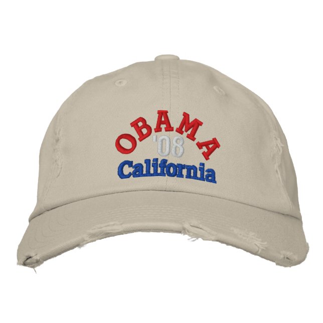 Brodée Obama '08 Casquette californien (Devant)
