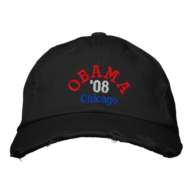 Brodée Obama '08, Casquette de Chicago (Devant)