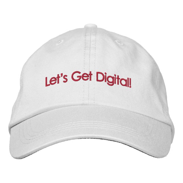 Brodée Obtenons du numérique ! - Casquette ajustable pers (Devant)