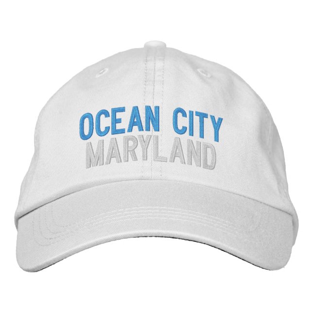 BRODÉE OCEAN CITY MARYLAND BASEBALL BROIDEE CASQUETTE (Devant)