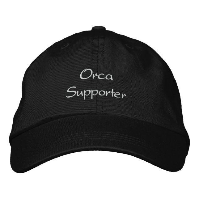 Brodée ORCA (Tueur Whale) Supporter Casquette brodé (Devant)