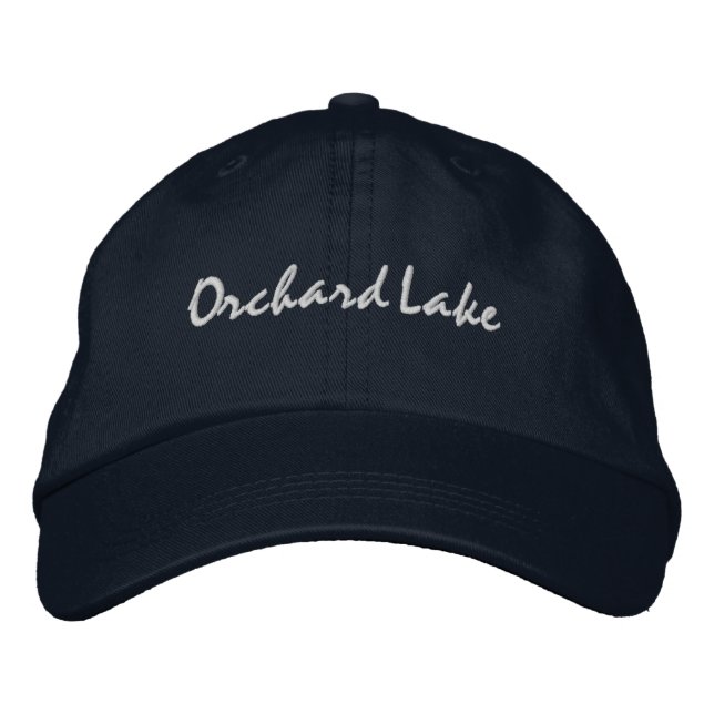 Brodée Orchard Lake Michigan Casquette de baseball brodé (Devant)