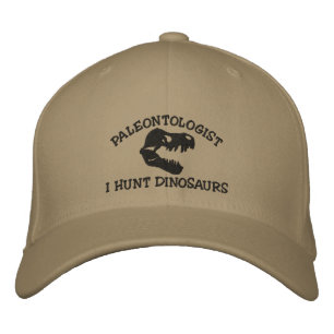 Brodée Paléontologue "I Hunt Dinnosaurs" Casquette brodé
