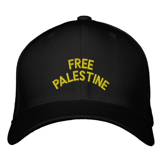 Brodée Palestine libre : Casquette de baseball personnali (Devant)