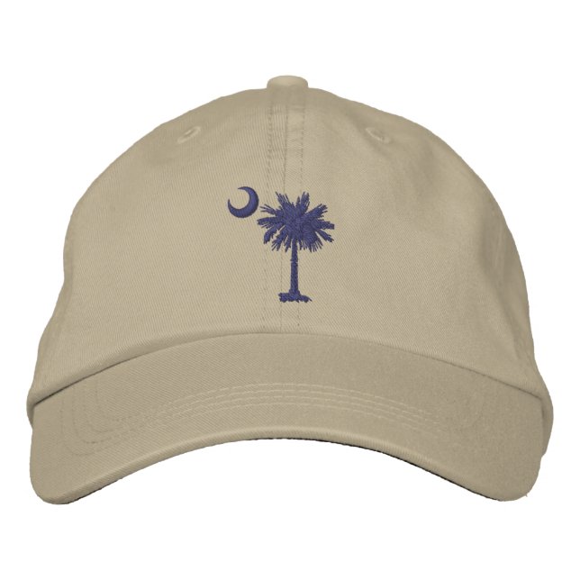 Brodée Palmetto brodé et Casquette de croissant (Drapeau  (Devant)