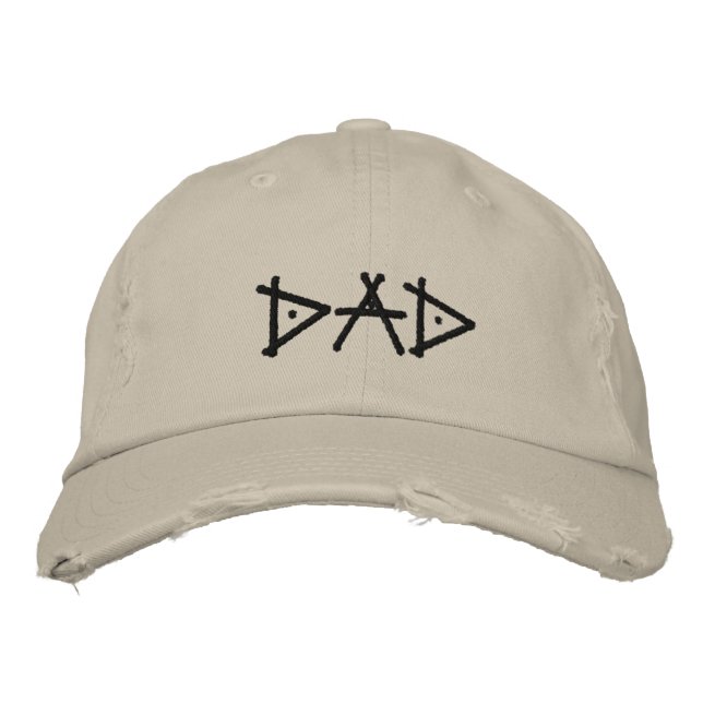 Brodée Papa Teepee Casquette / Casquette en détresse (Devant)