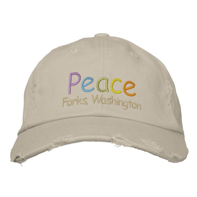 Brodée Peace Forks, Casquette de Washington (Devant)