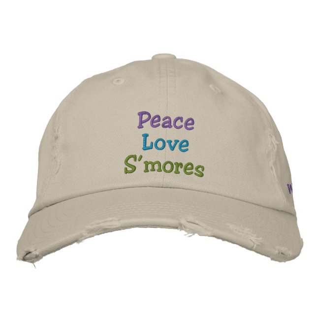 Brodée Peace Love S'mores Oil City, Casquette de Washingt (Devant)