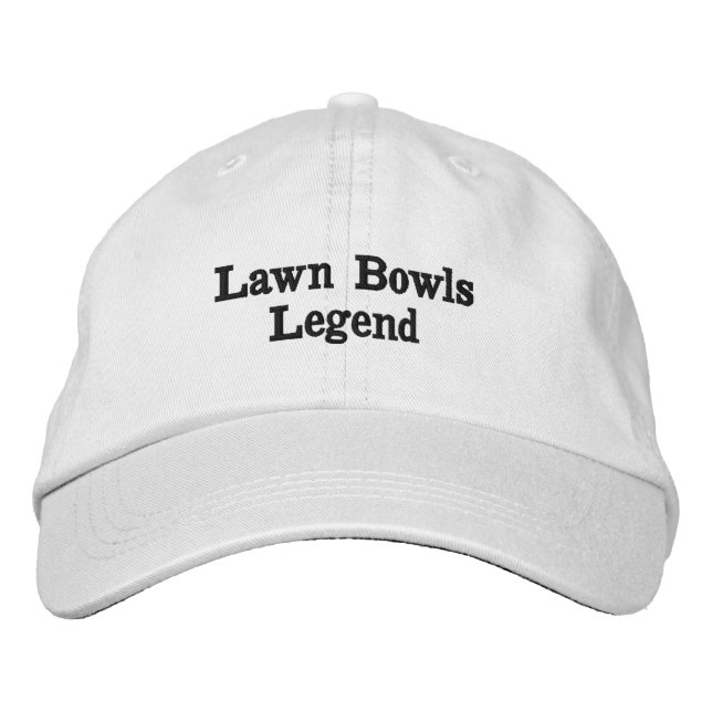 Brodée Pelouse Bowls Legend, Casquette brodé (Devant)