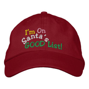 Brodée Père Noël BONNE Liste ... ; ) Casquette par SRF