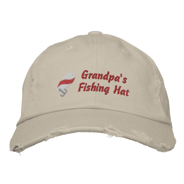 Brodée Personnalisation du Casquette de pêche de grand-pè (Devant)