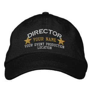 Brodée Personnalisé DIRECTEUR Étoiles Casquette Broderie