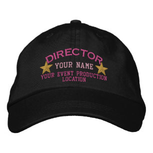 Brodée Personnalisé DIRECTEUR Étoiles Casquette Broderie
