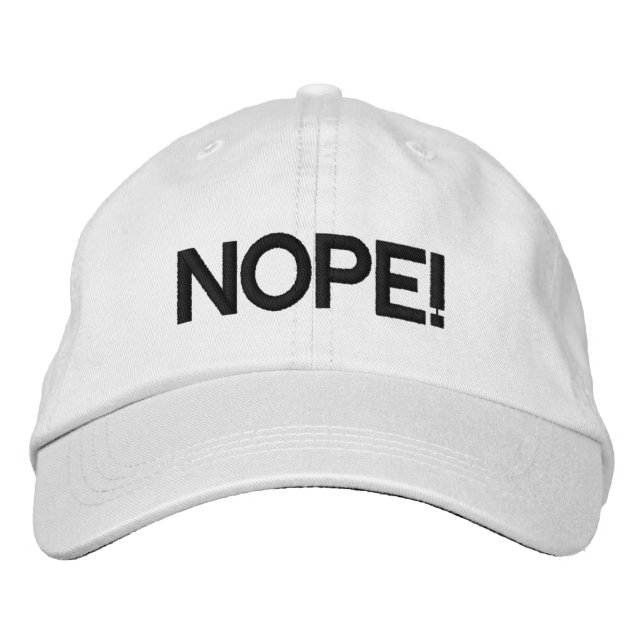 Brodée Personnalisé Réglable "Non !" Casquette (Devant)