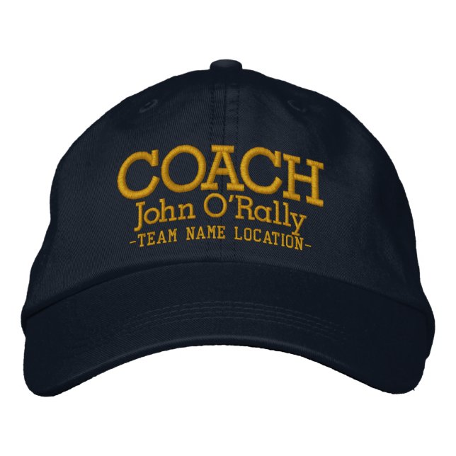 Brodée Personnaliser Coach Casquette Votre nom Votre jeu (Devant)