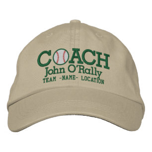 Brodée Personnaliser le nom du Casquette de l'entraîneur 