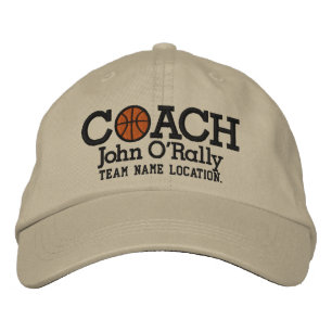 Brodée Personnalisez Basketball Coach Casquette Votre nom