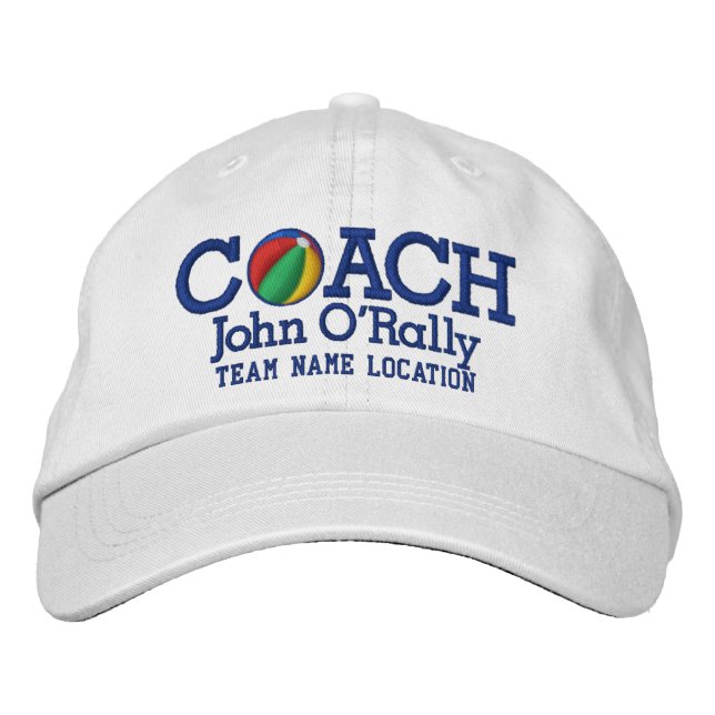 Brodée Personnalisez Beach ball Coach Casquette Votre nom (Devant)
