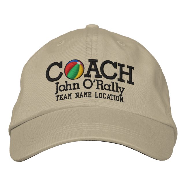 Brodée Personnalisez Beach ball Coach Casquette Votre nom (Devant)