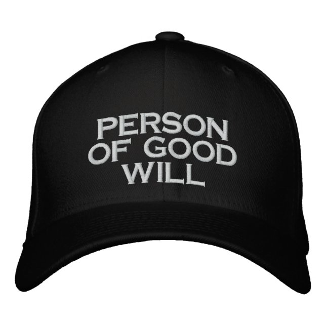 Brodée PERSONNE DE BONNE VOLONTÉ Casquette DE Baseball (Devant)